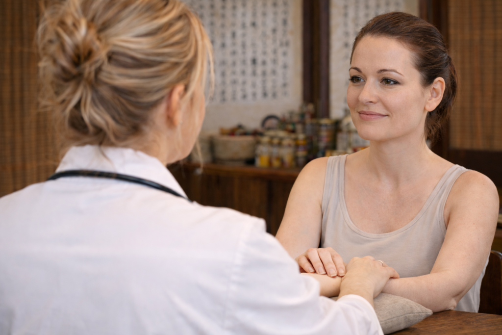 konzultáció orvos háttal